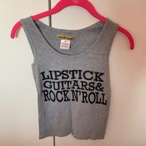 Lipstick Guitars and Rock N Roll Tank Top